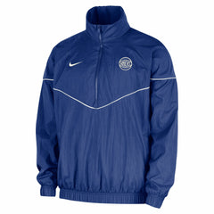 New York Knicks Courtside Windrunner Woven Half-Zip Hooded Jacket Blue