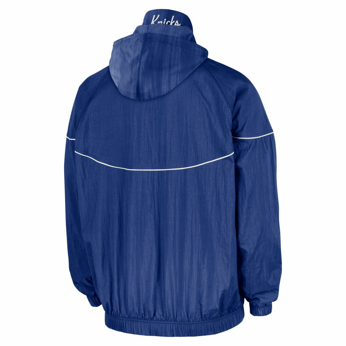 New York Knicks Courtside Windrunner Woven Half-Zip Hooded Jacket Blue