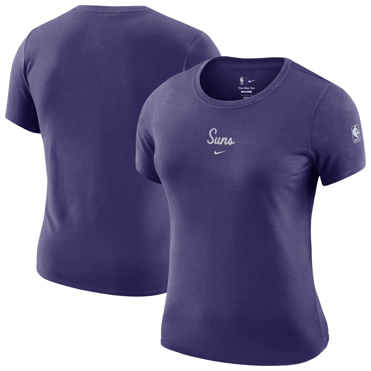 Phoenix Suns Women's Courtside Modest Cropped Tri-Blend T-Shirt Purple