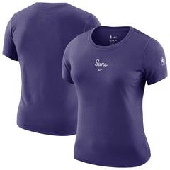 Phoenix Suns Women's Courtside Modest Cropped Tri-Blend T-Shirt Purple