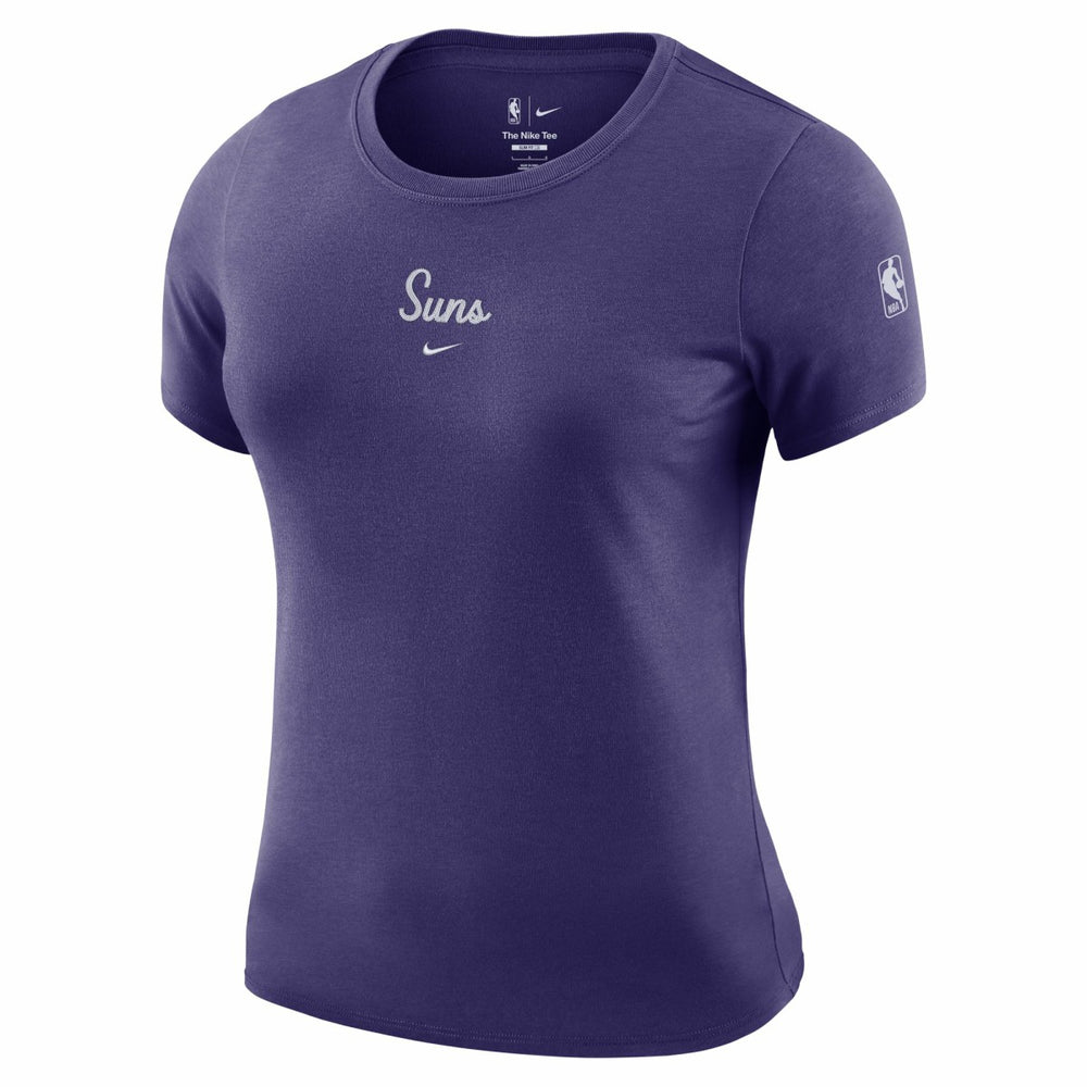 Phoenix Suns Women's Courtside Modest Cropped Tri-Blend T-Shirt Purple