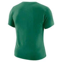 Boston Celtics Women's Courtside Modest Cropped Tri-Blend T-Shirt Kelly Green
