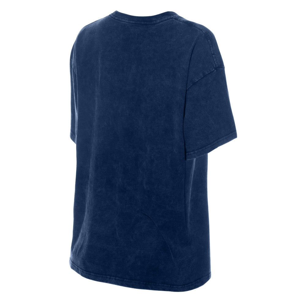 Cleveland Guardians New Era Women's Mineral Wash Oversized T-Shirt - Navy T-shirts