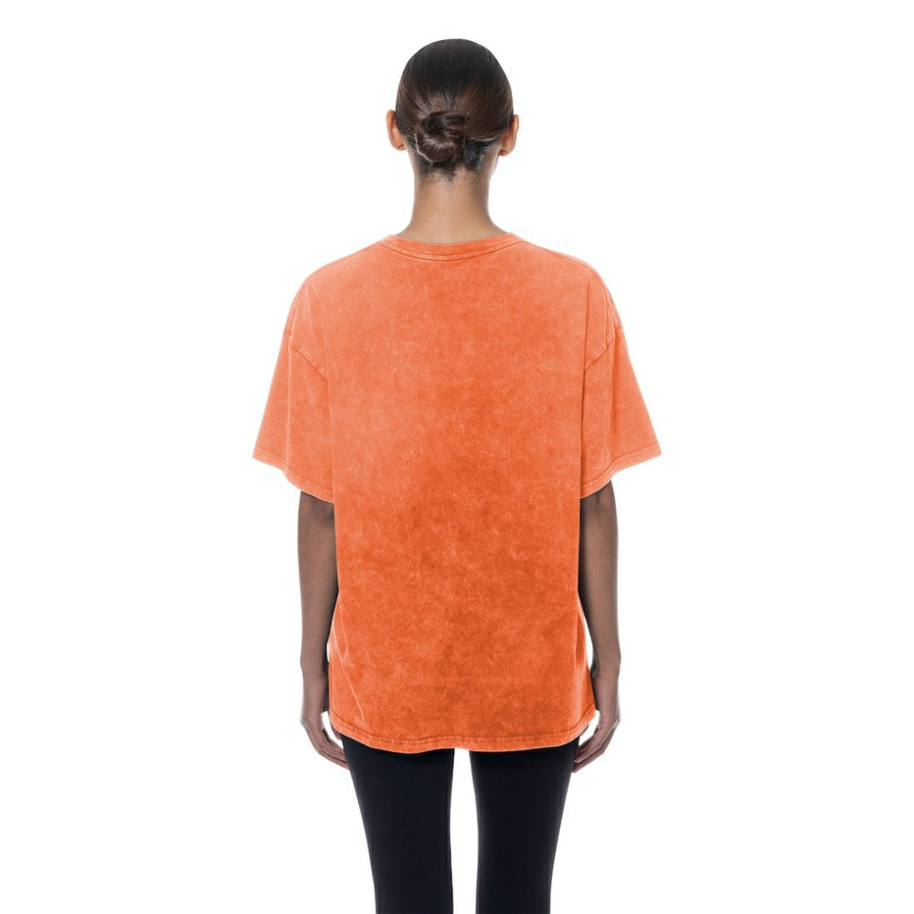 Baltimore Orioles New Era Women's Mineral Wash Oversized T-Shirt - Orange T-shirts