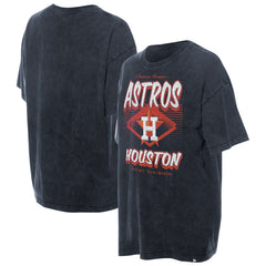 Houston Astros New Era Women's Mineral Wash Oversized T-Shirt - Navy T-shirts