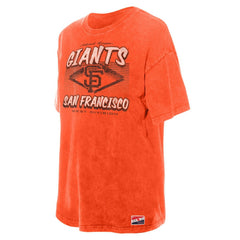 San Francisco Giants New Era Women's Mineral Wash Oversized T-Shirt - Orange T-shirts