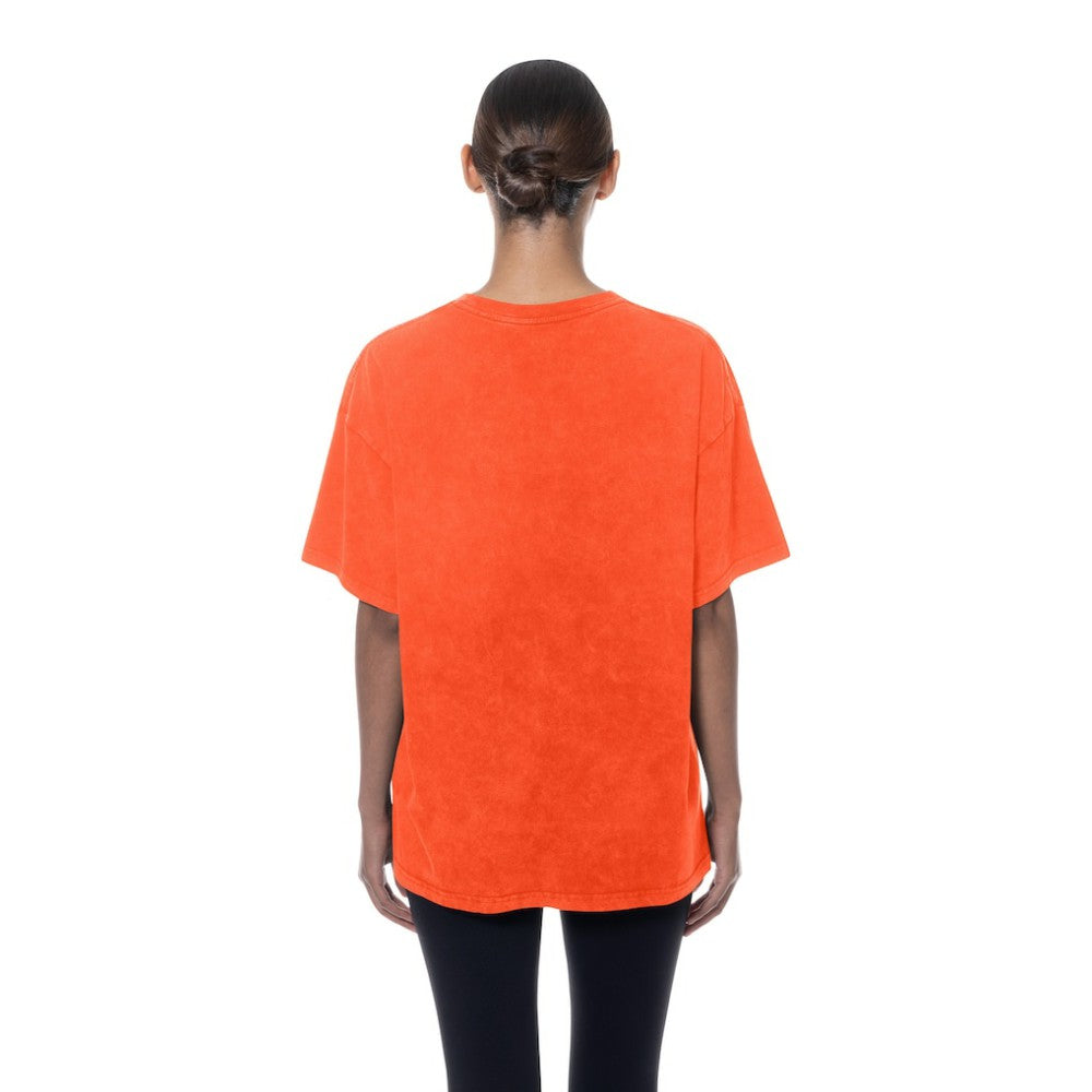 San Francisco Giants New Era Women's Mineral Wash Oversized T-Shirt - Orange T-shirts