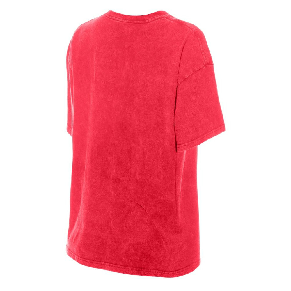Philadelphia Phillies New Era Women's Mineral Wash Oversized T-Shirt - Red T-shirts