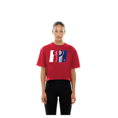 Philadelphia Phillies New Era Women's Boxy Foil Logo T-Shirt - Red T-shirts