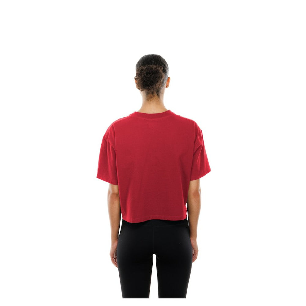 Philadelphia Phillies New Era Women's Boxy Foil Logo T-Shirt - Red T-shirts