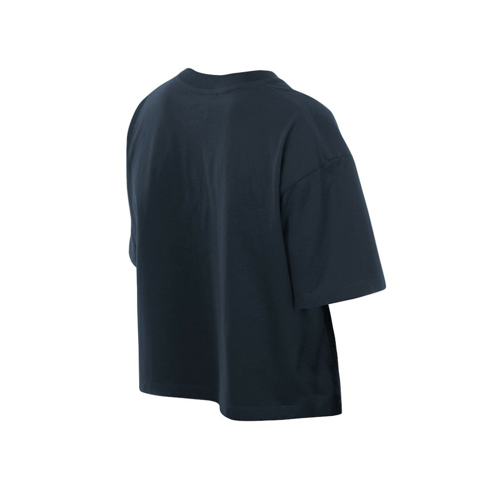 Houston Astros New Era Women's Boxy Foil Logo T-Shirt - Navy T-shirts