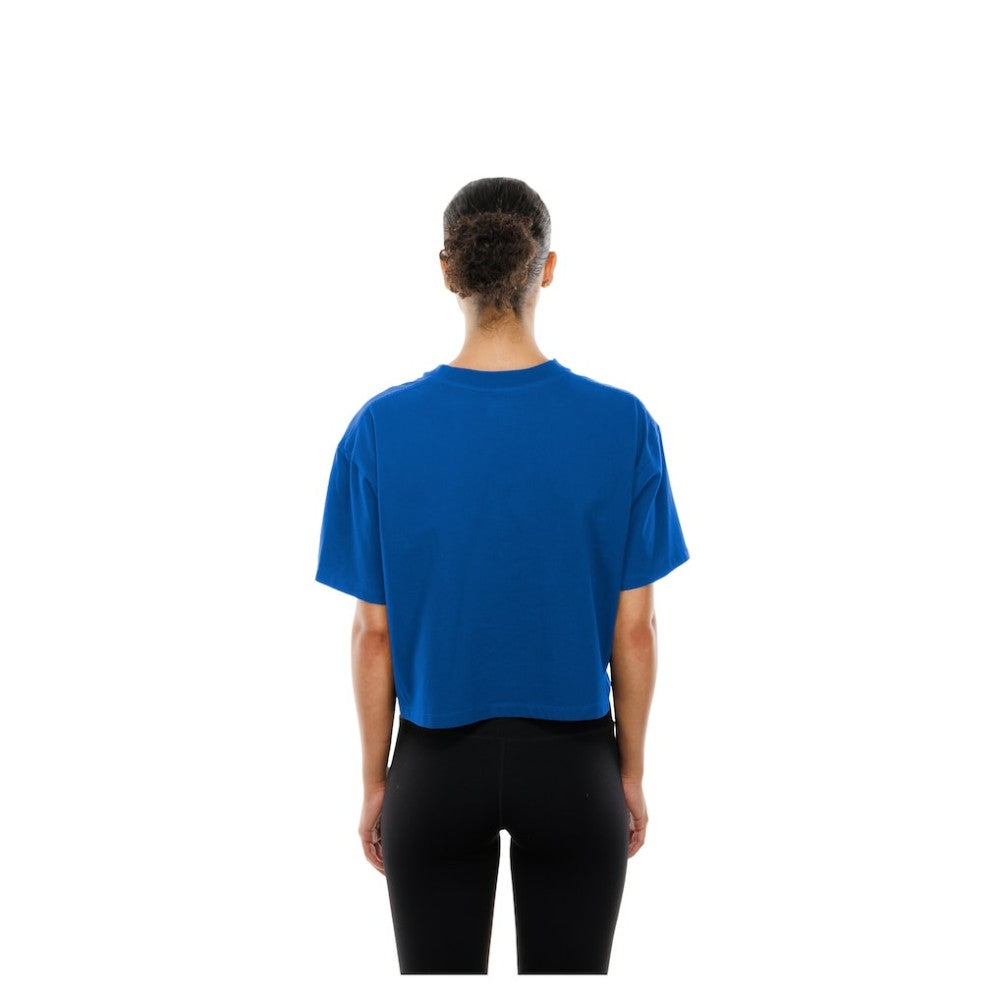 Chicago Cubs New Era Women's Boxy Foil Logo T-Shirt - Royal T-shirts
