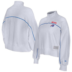 New Era Buffalo Bills Female Adult White Functional Fandom Quarter-Zip Sweatshirt