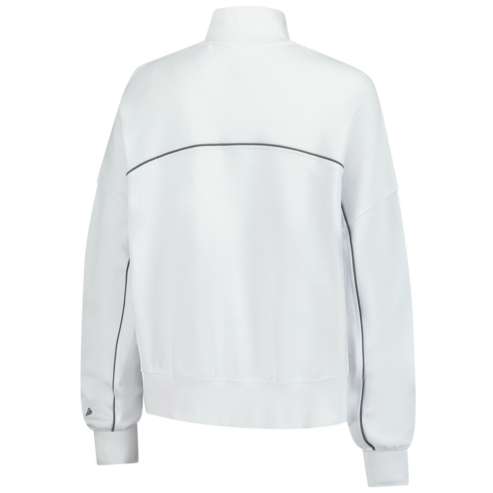 New Era Green Bay Packers Female Adult White Functional Fandom Quarter-Zip Sweatshirt