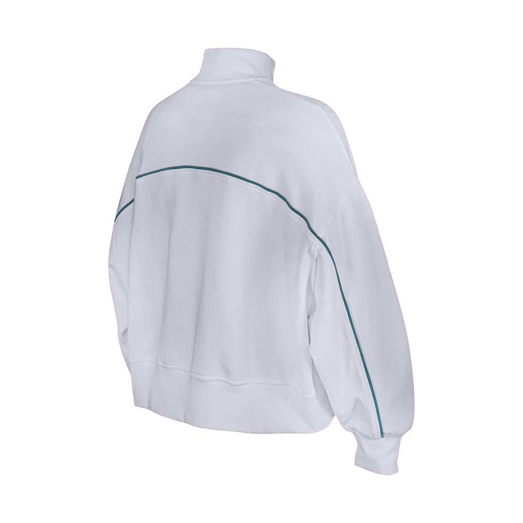 New Era Philadelphia Eagles Female Adult White Functional Fandom Quarter-Zip Sweatshirt