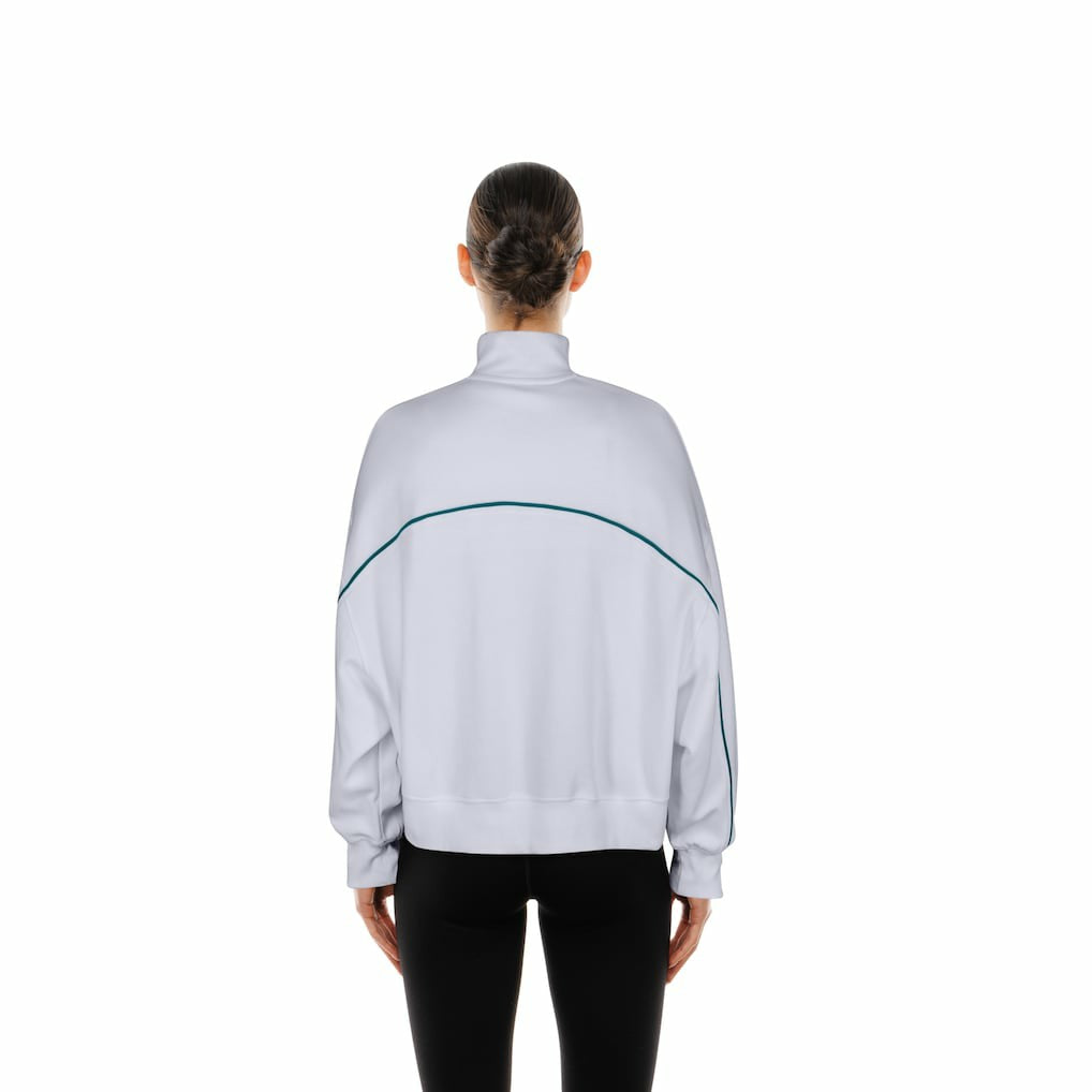New Era Philadelphia Eagles Female Adult White Functional Fandom Quarter-Zip Sweatshirt