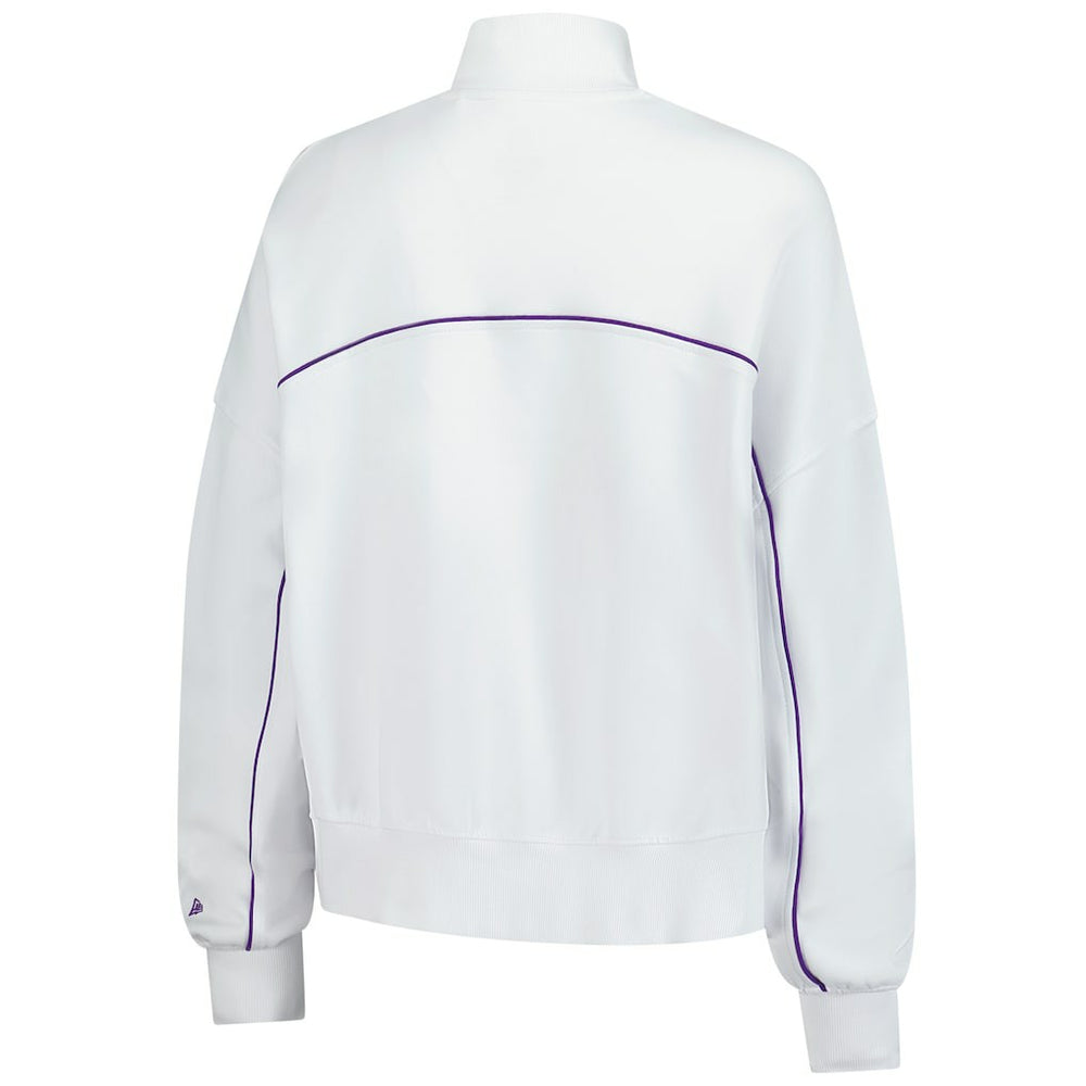 New Era Minnesota Vikings Female Adult White Functional Fandom Quarter-Zip Sweatshirt