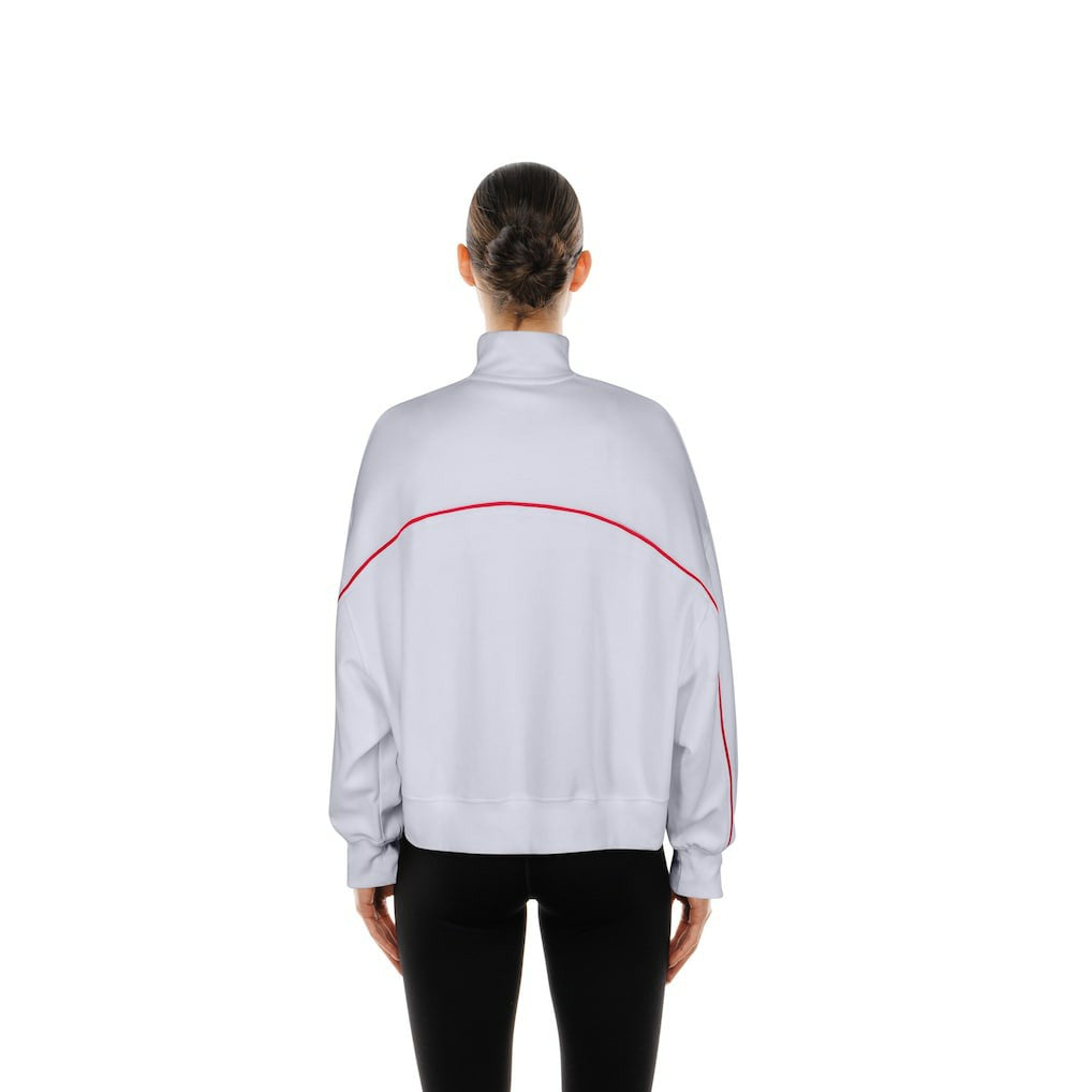 New Era Kansas City Chiefs Female Adult White Functional Fandom Quarter-Zip Sweatshirt