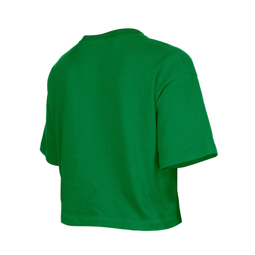 Philadelphia Eagles New Era Girl's Flip Sequin Boxy T-Shirt Kelly Green