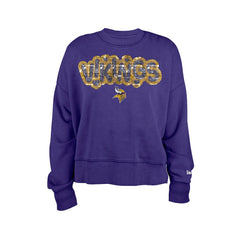 Minnesota Vikings New Era Girl's Flip Sequin Sweatshirt Purple