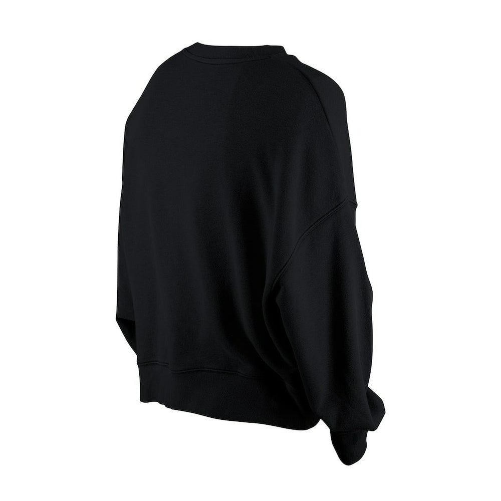 Philadelphia Eagles New Era Women's Oversized Throwback Mineral Wash Crew Neck Sweatshirt Black