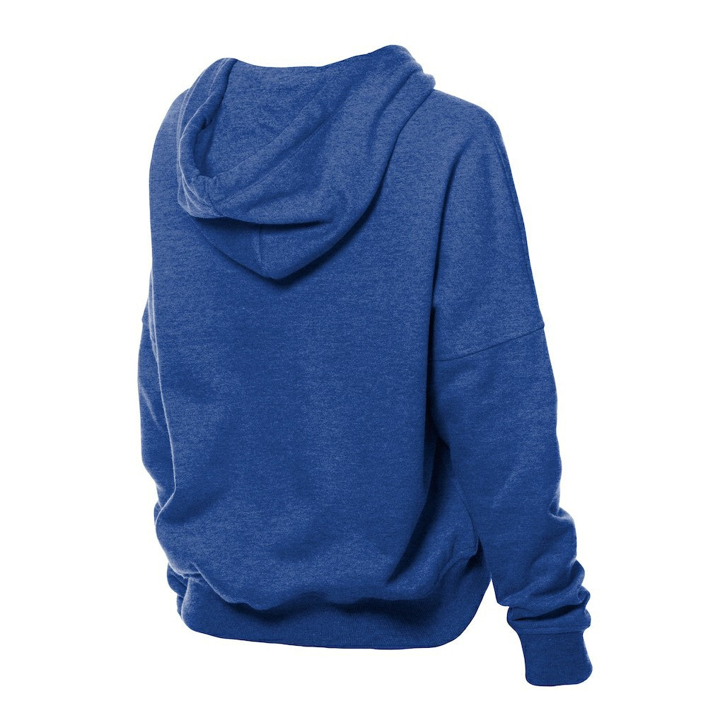 Buffalo Bills New Era Women's Throwback Boxy Hoodie Sweatshirt Royal