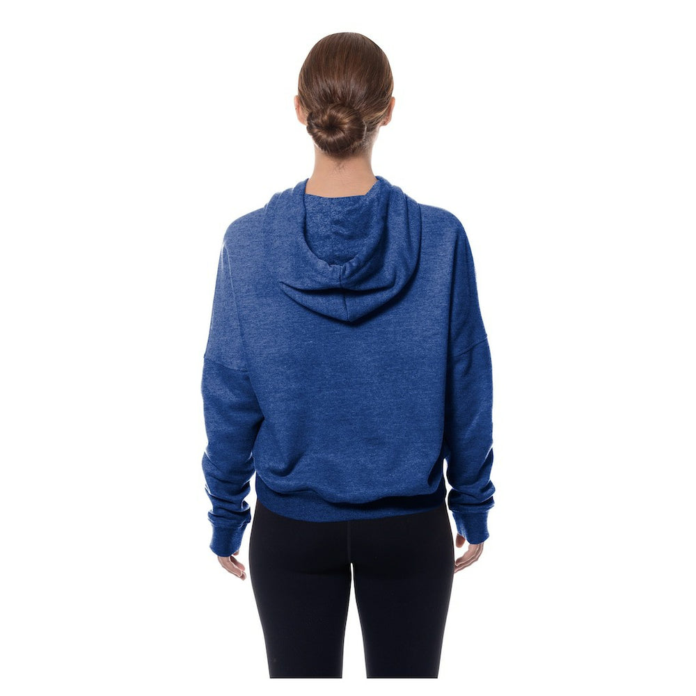 Buffalo Bills New Era Women's Throwback Boxy Hoodie Sweatshirt Royal