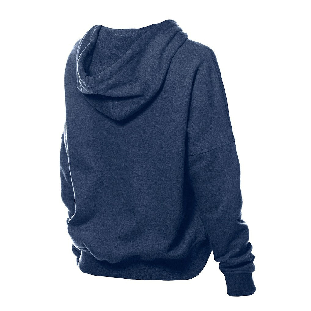 Chicago Bears New Era Women's Throwback Boxy Hoodie Sweatshirt Navy