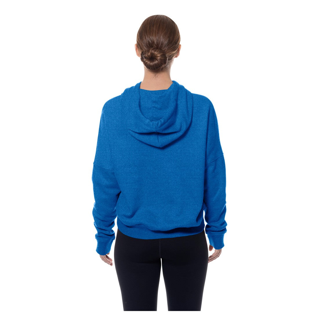 Detroit Lions New Era Women's Throwback Boxy Hoodie Sweatshirt Blue