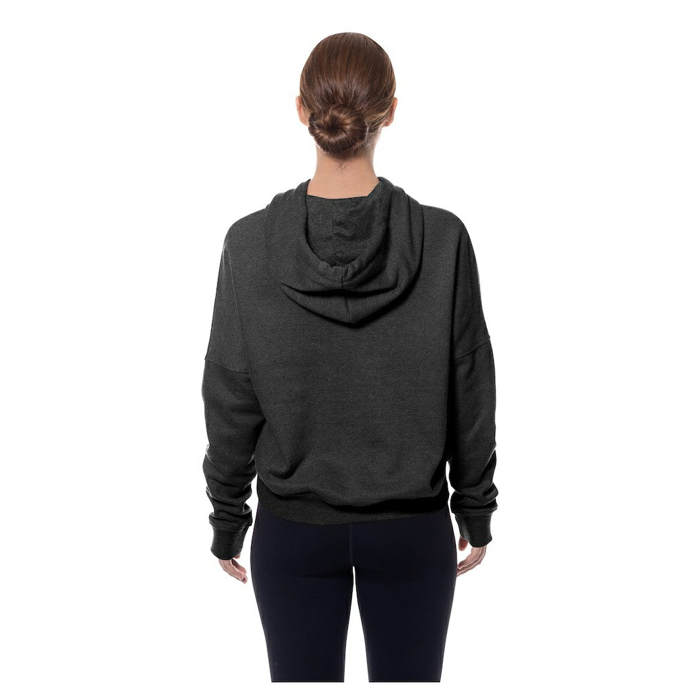Pittsburgh Steelers New Era Women's Throwback Boxy Hoodie Sweatshirt Black