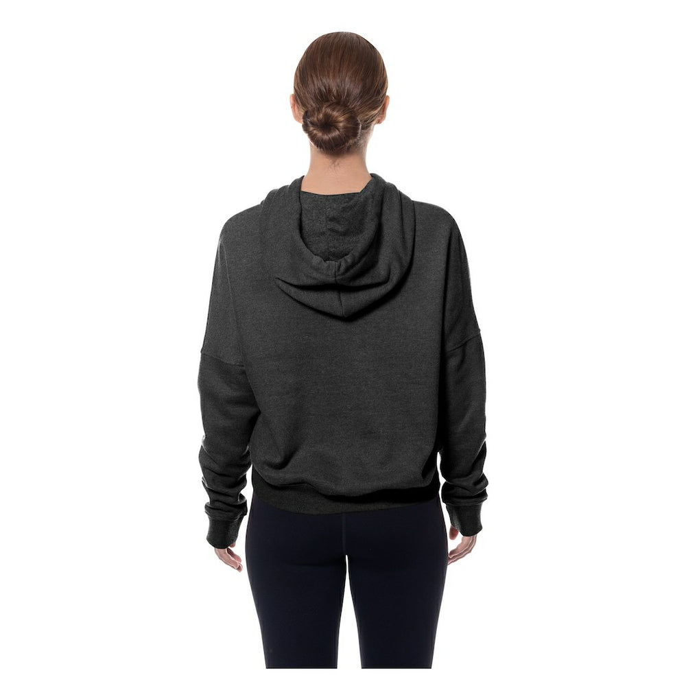 Pittsburgh Steelers New Era Women's Throwback Boxy Hoodie Sweatshirt Black