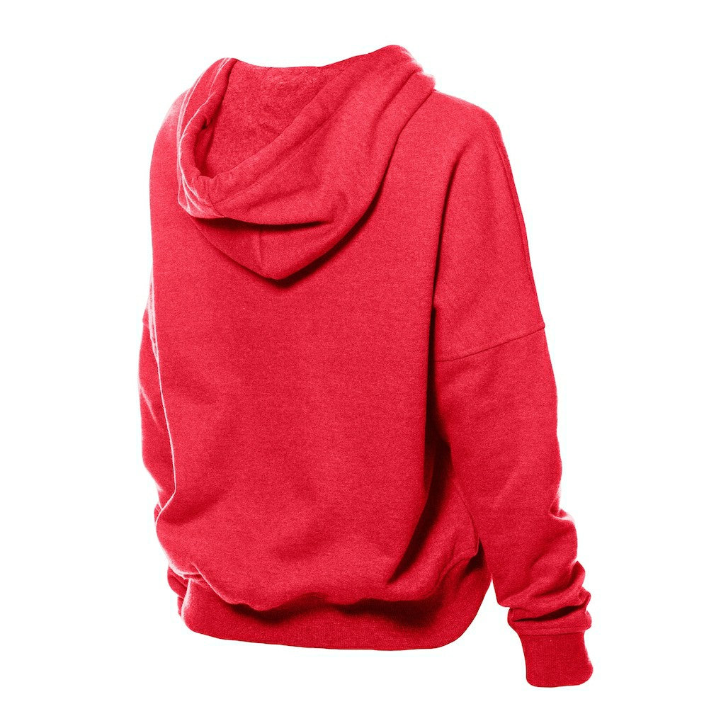 Kansas City Chiefs New Era Women's Throwback Boxy Hoodie Sweatshirt Red