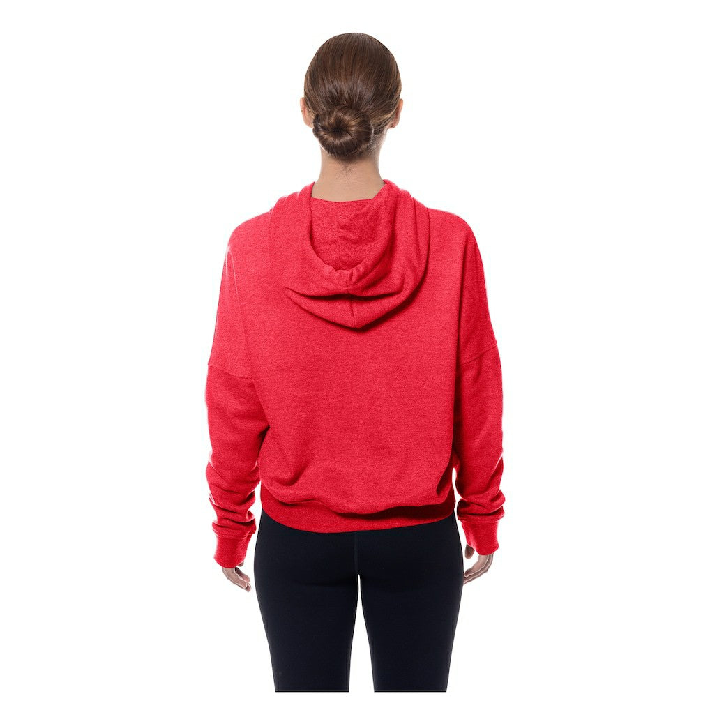 Kansas City Chiefs New Era Women's Throwback Boxy Hoodie Sweatshirt Red