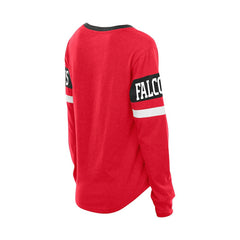 Atlanta Falcons New Era Women's Throwback Lace-Up Long-Sleeve T-Shirt Red