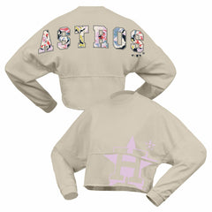 Houston Astros Fanatics Women's Floral Preppy Cropped Long Sleeve T-Shirt - Cream T-shirts