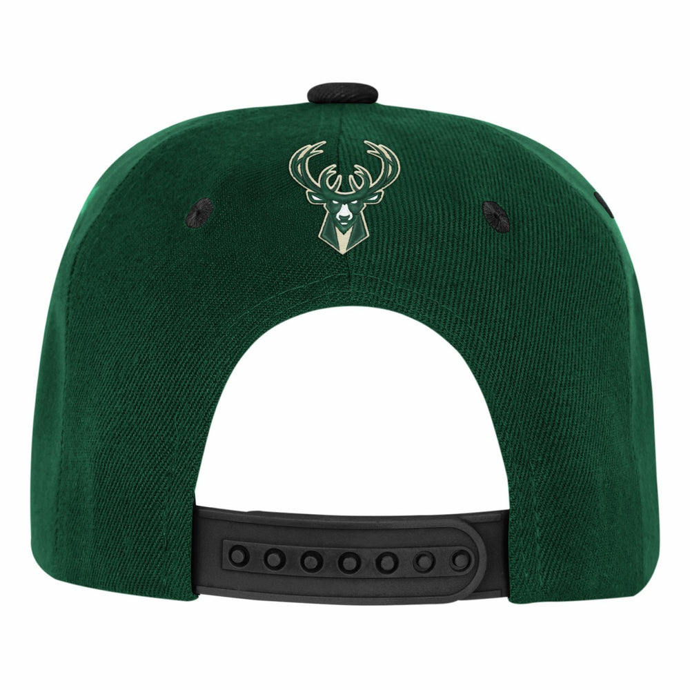 Milwaukee Bucks Outerstuff Youth Two-Tone Snapback Hat Hunter Green/Black