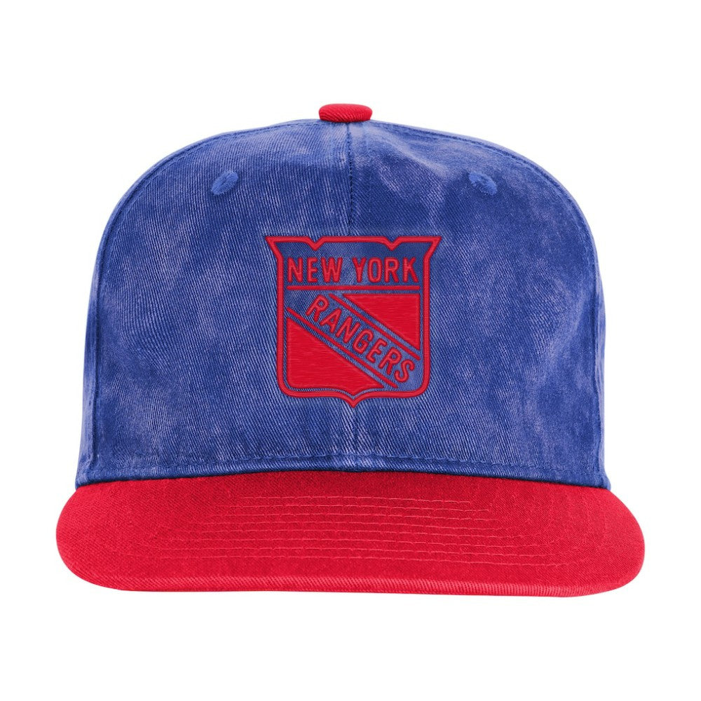 NHL New York Rangers Outerstuff Youth True Retro Deadstock Adjustable Hat - Royal/Red