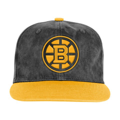 NHL Boston Bruins Outerstuff Youth True Retro Deadstock Adjustable Hat - Black/Gold