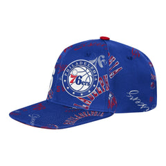 Philadelphia 76ers Outerstuff Youth Street Hooper Allover Print Snapback Hat Royal