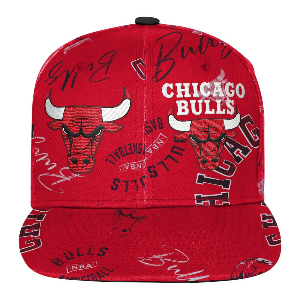 Chicago Bulls Outerstuff Youth Street Hooper Allover Print Snapback Hat Red