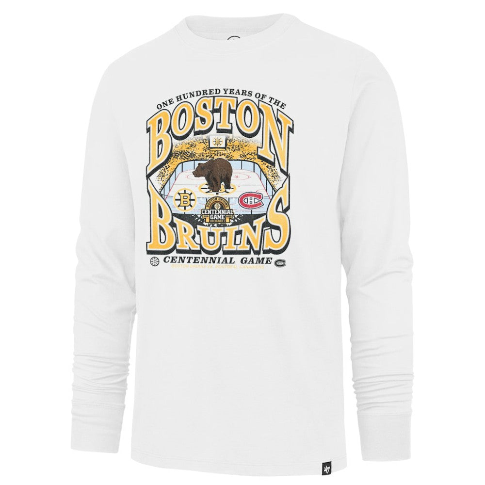 NHL Boston Bruins '47 Centennial Game Long Sleeve T-Shirt - White