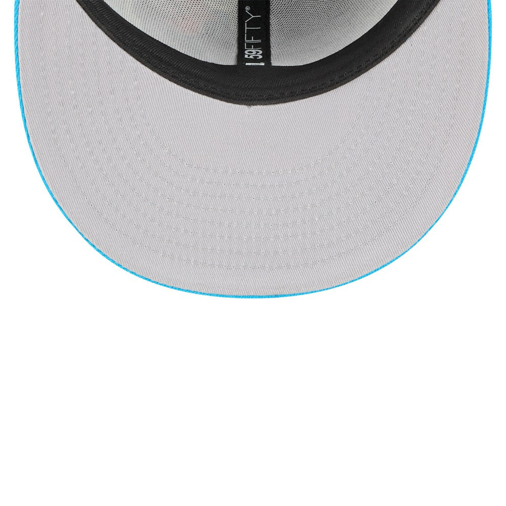 Miami Marlins New Era 2025 MLB Diamond Hero Edition 59FIFTY Fitted Hat - Black/Blue Hats