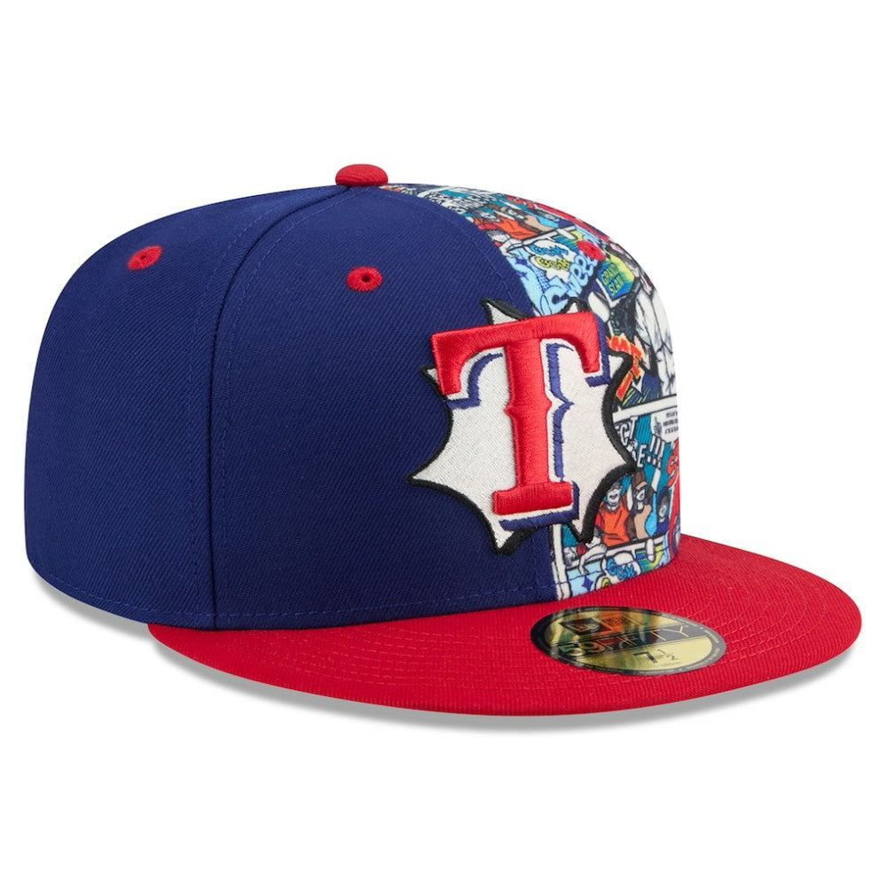 Texas Rangers New Era 2025 MLB Diamond Hero Edition 59FIFTY Fitted Hat - Royal/Red Hats