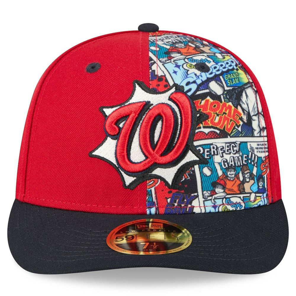 Washington Nationals New Era 2025 MLB Diamond Hero Edition Low Profile 59FIFTY Fitted Hat - Red/Navy Hats