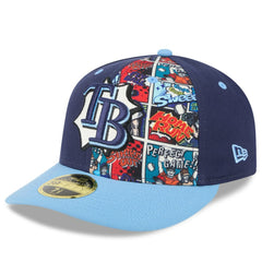 Tampa Bay Rays New Era 2025 MLB Diamond Hero Edition Low Profile 59FIFTY Fitted Hat - Navy/Light Blue Hats