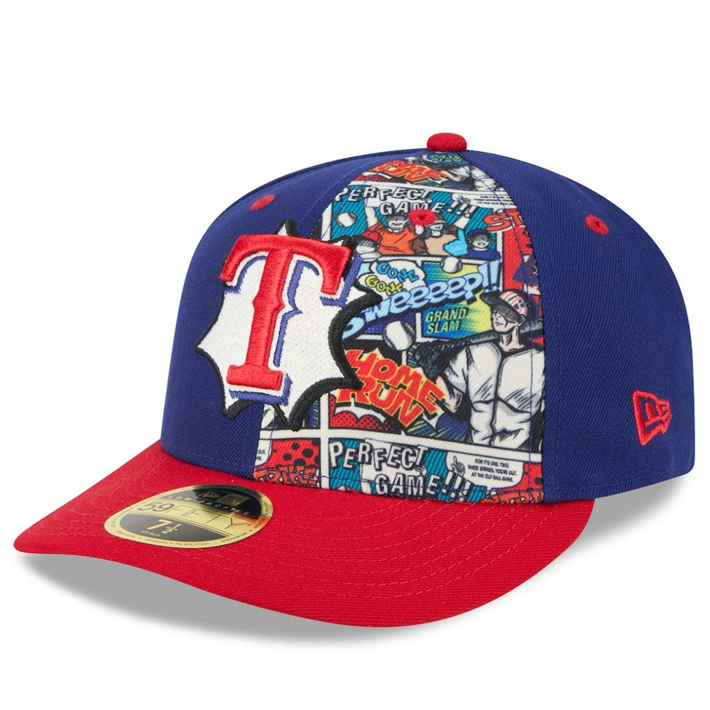 Texas Rangers New Era 2025 MLB Diamond Hero Edition Low Profile 59FIFTY Fitted Hat - Royal/Red Hats
