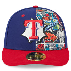 Texas Rangers New Era 2025 MLB Diamond Hero Edition Low Profile 59FIFTY Fitted Hat - Royal/Red Hats