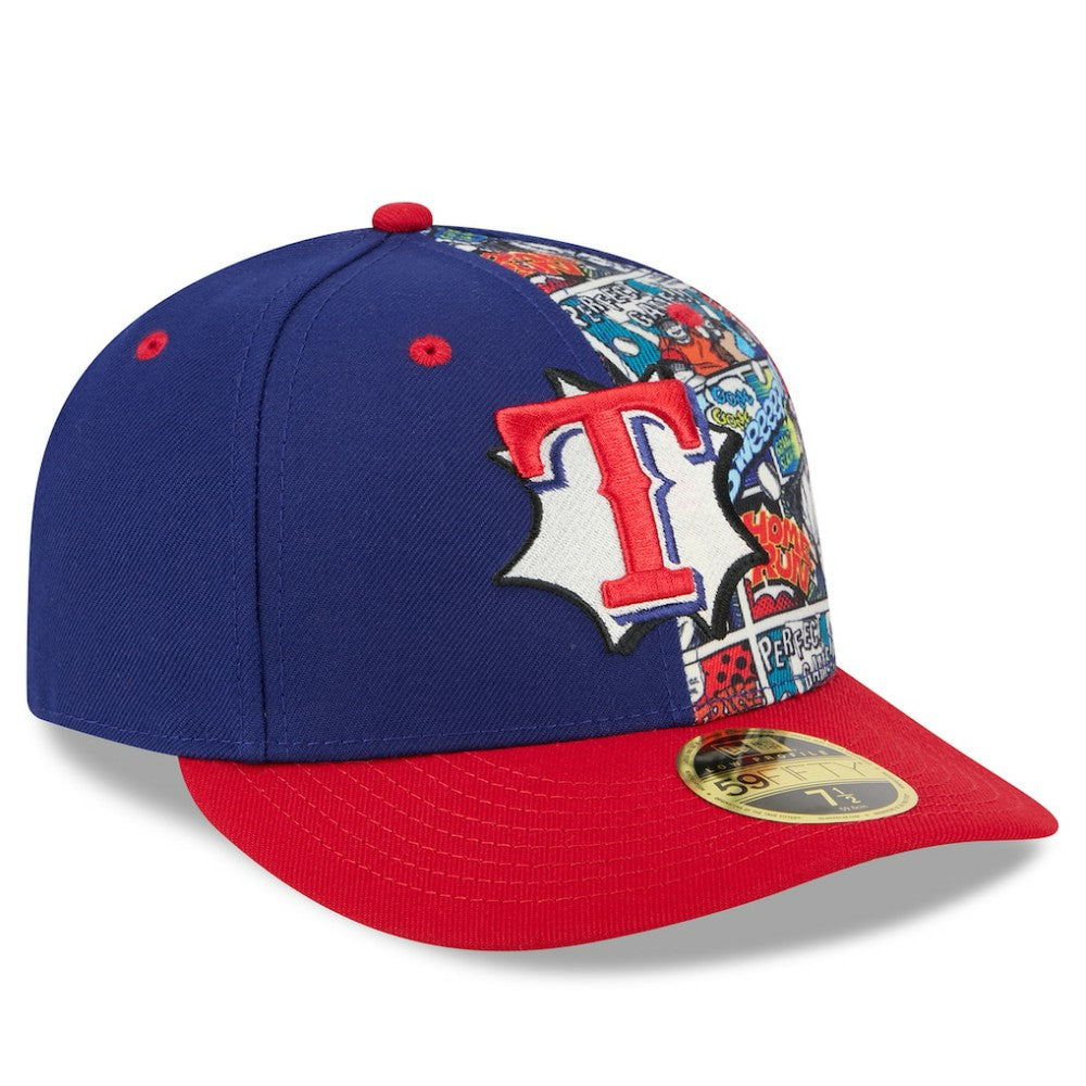 Texas Rangers New Era 2025 MLB Diamond Hero Edition Low Profile 59FIFTY Fitted Hat - Royal/Red Hats
