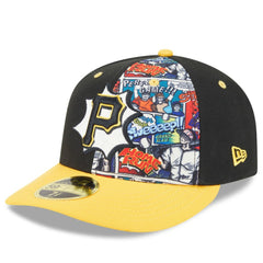 Pittsburgh Pirates New Era 2025 MLB Diamond Hero Edition Low Profile 59FIFTY Fitted Hat - Black/Gold Hats