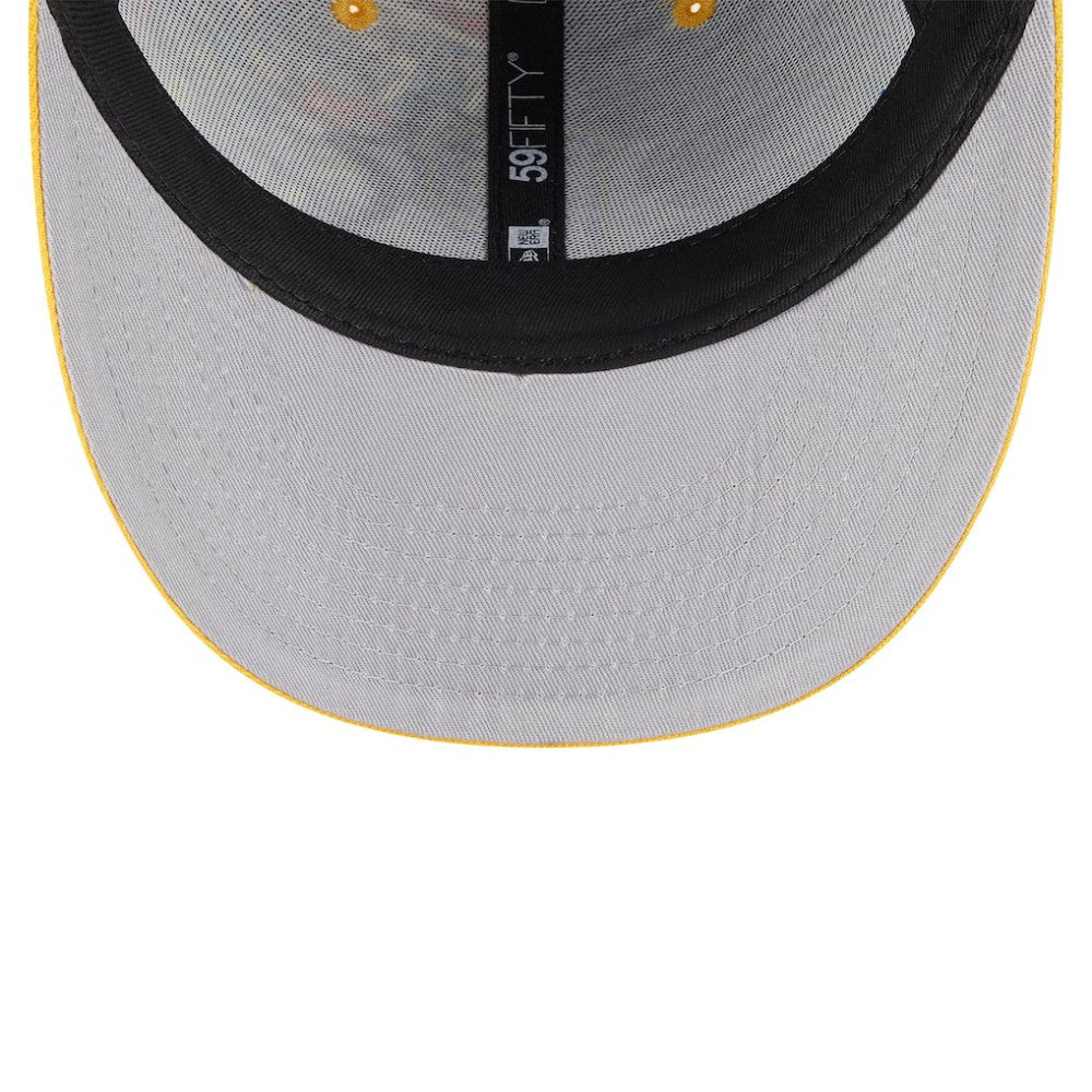 Pittsburgh Pirates New Era 2025 MLB Diamond Hero Edition Low Profile 59FIFTY Fitted Hat - Black/Gold Hats
